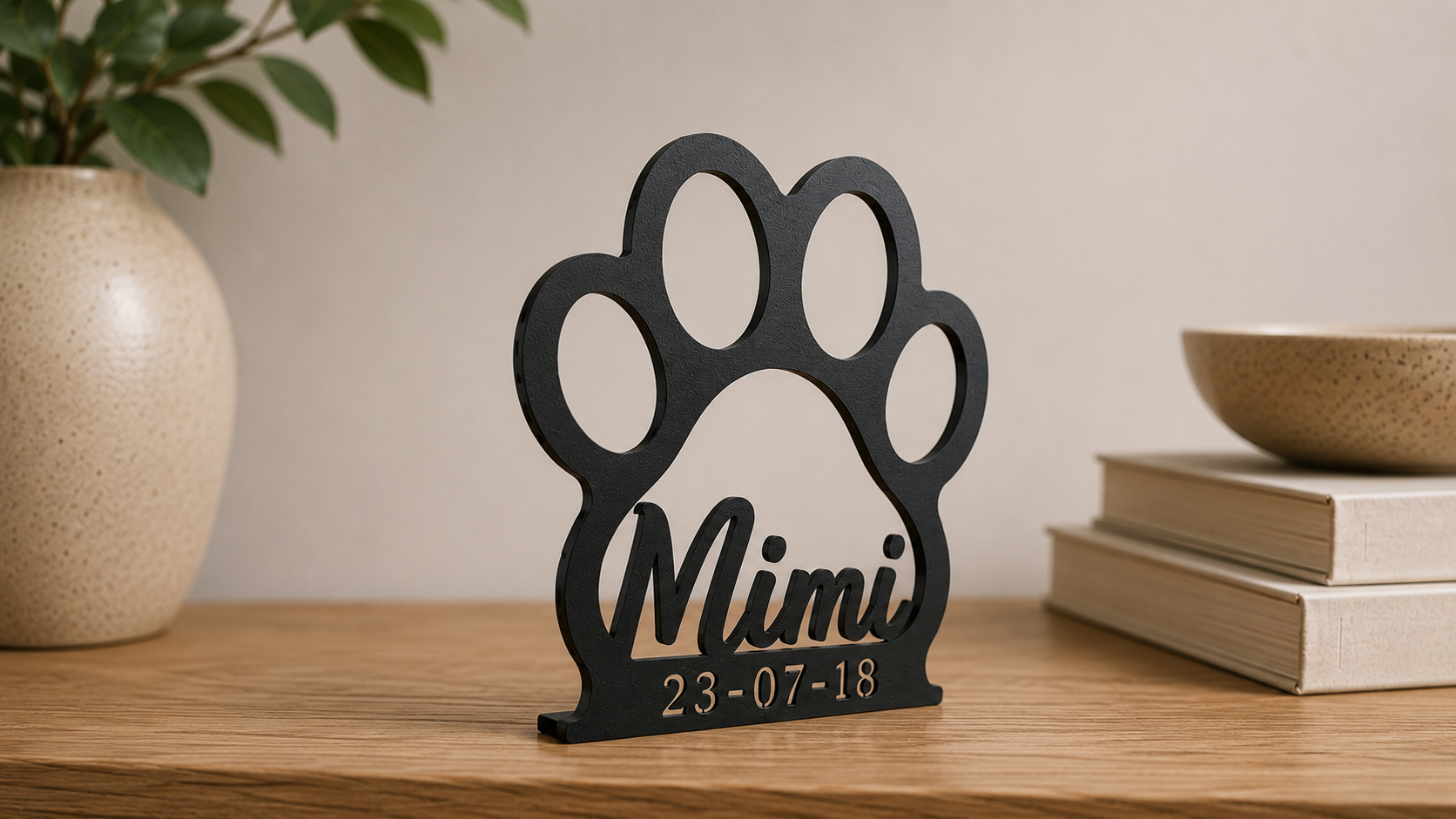 Gepersonaliseerde kattenpootje voor altijd